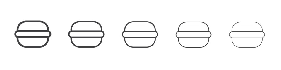 macarons icon outline ilustration vector symbol