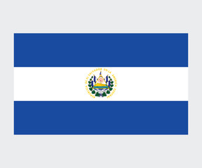 El Salvator National Flag &ndash; Editable Vector Illustration in High Quality