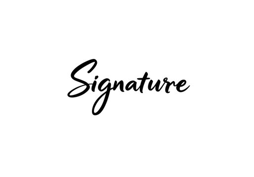 A stylized black signature text on a white background in a calligraphic cursive font style design - Powered by Adobe