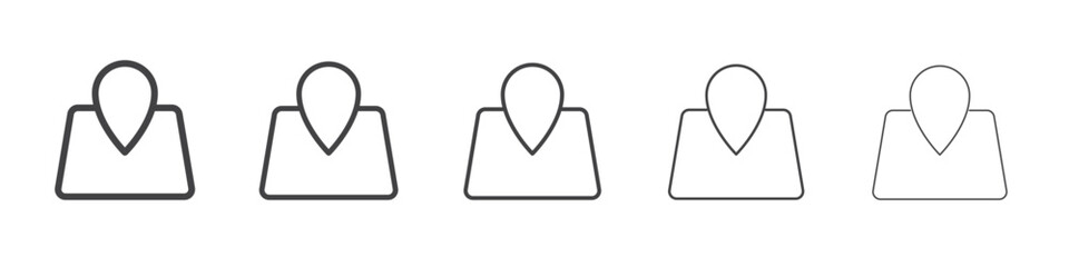 Map location icon outline ilustration vector symbol