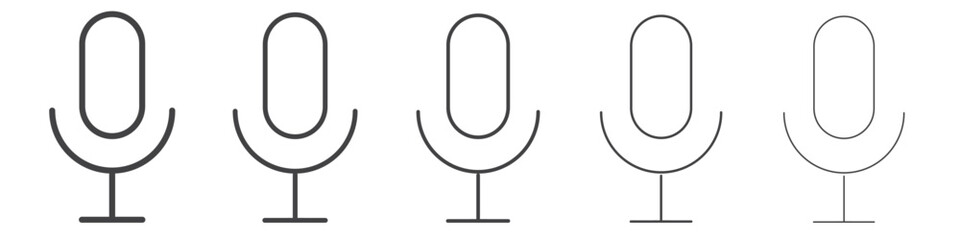 Mike icon outline ilustration vector symbol