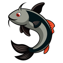 Chub Fish Vector Design On White