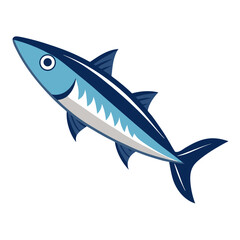 Simple Kingfish Vector Illustration