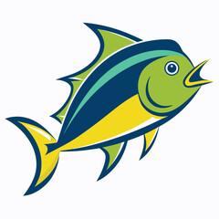 Stylized Mahi Mahi Fish Illustration