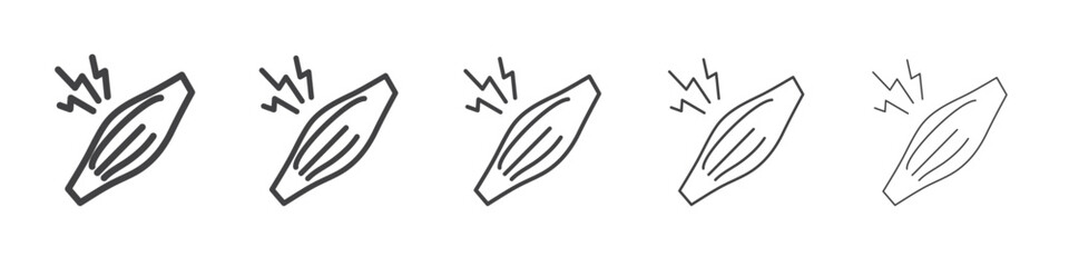 Muscle pain icon outline ilustration vector symbol