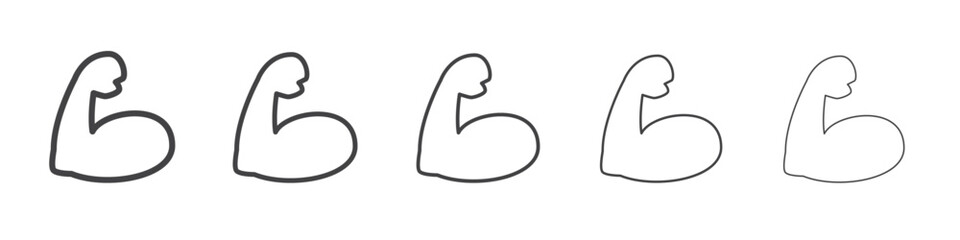Muscle icon outline ilustration vector symbol