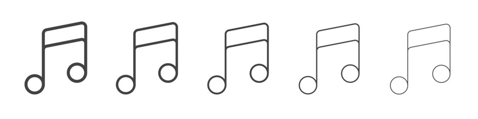 Music icon outline ilustration vector symbol