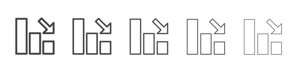 Negative dynamic icon outline ilustration vector symbol