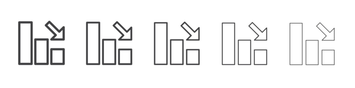 Negative dynamic icon outline ilustration vector symbol