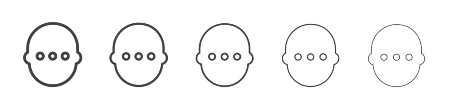 Neutral desicion icon outline ilustration vector symbol