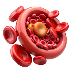3d Microscopic View Of Human Red Blood Cells