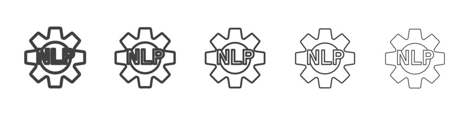 NLP icon outline ilustration vector symbol