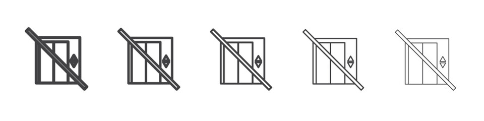 No Elevator Sign icon outline ilustration vector symbol © Latest