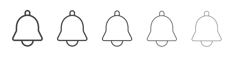 Notification bell icon outline ilustration vector symbol