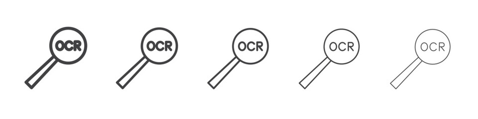 OCR icon outline ilustration vector symbol