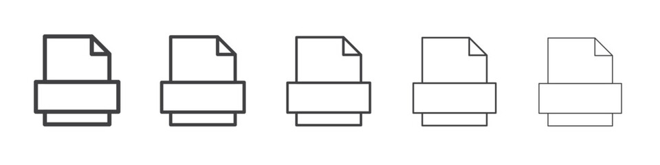 OPUS File Document icon outline ilustration vector symbol