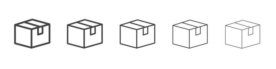 Package icon outline ilustration vector symbol