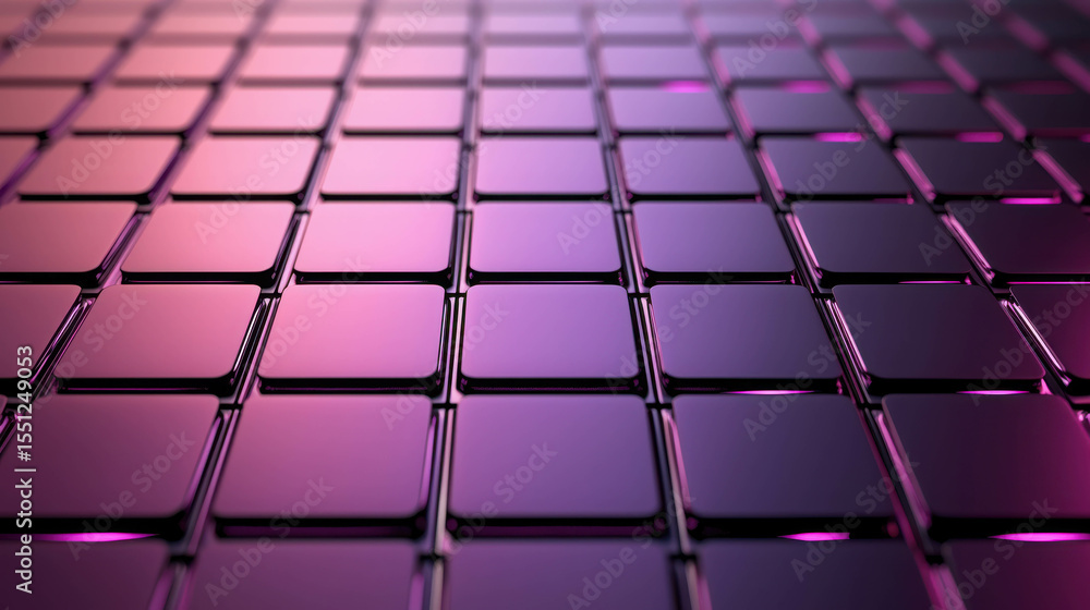 Aufkleber abstract background featuring glossy tiles arranged in a grid pattern with varying shades of purple 