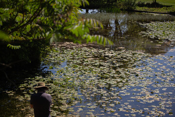 woman in the park in UK