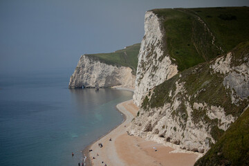 view from the top of a cliff seven sisters in UK