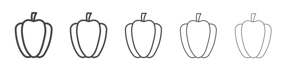 Paprika icon outline ilustration vector symbol