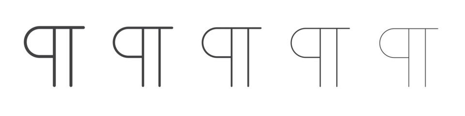 Paragraph icon outline ilustration vector symbol