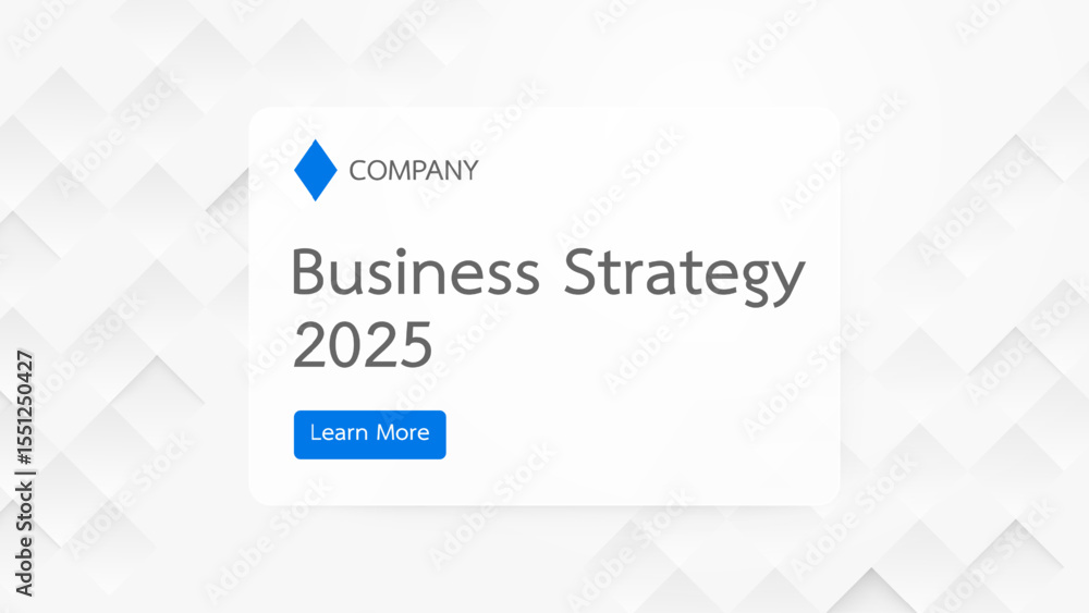 Poster business strategy 2025 presentation slide. abstract geometric modern square background
