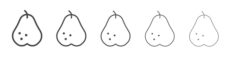 Pear icon outline ilustration vector symbol