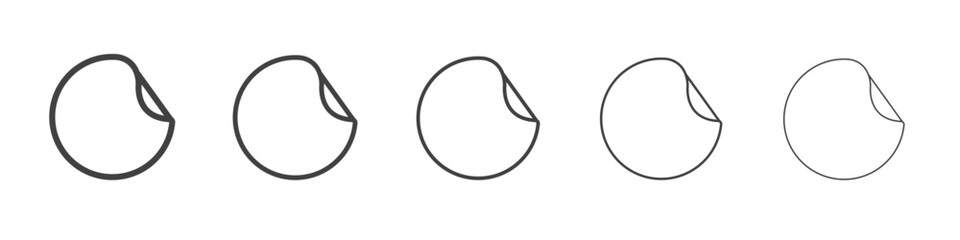 peel off sticker icon outline ilustration vector symbol