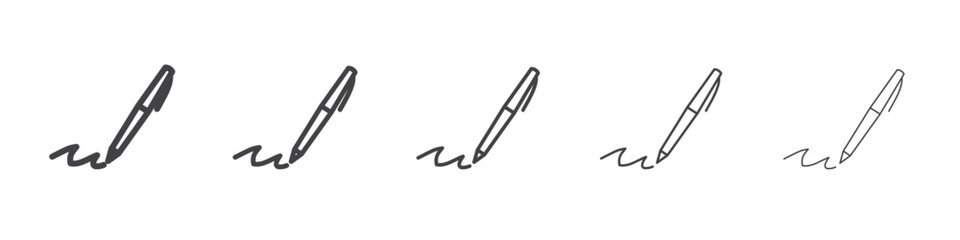 Pen icon outline ilustration vector symbol