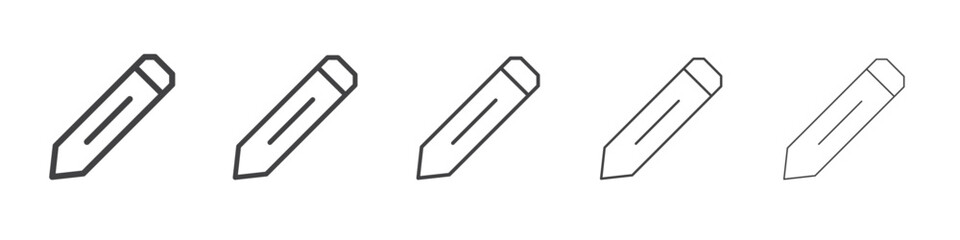 Pencil icon outline ilustration vector symbol