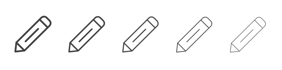 Pencil icon outline ilustration vector symbol