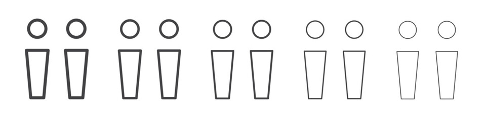 People icon outline ilustration vector symbol