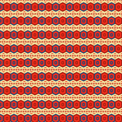 Geometric Pattern in Red, Blue, and Yellow
