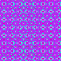 Geometric Pattern in Purple, Pink, and Turquoise