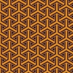Naklejka premium Geometric Pattern in Brown and Orange