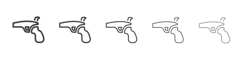 Pistol icon outline ilustration vector symbol