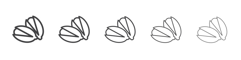 pistachio icon outline ilustration vector symbol
