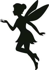 Mystical Fairy Silhouette - Enchanted Forest Fantasy Art