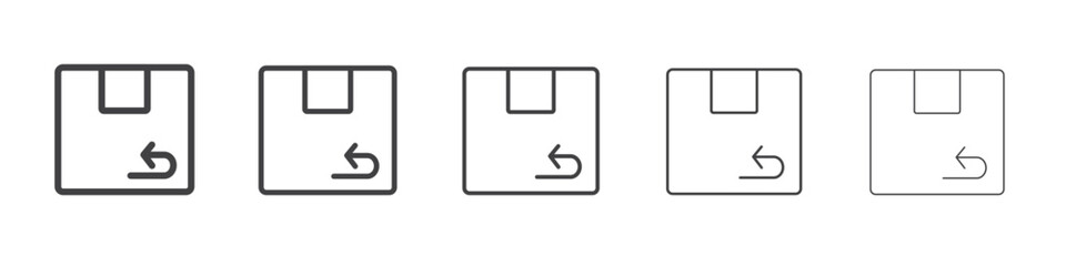 product return Box icon outline ilustration vector symbol