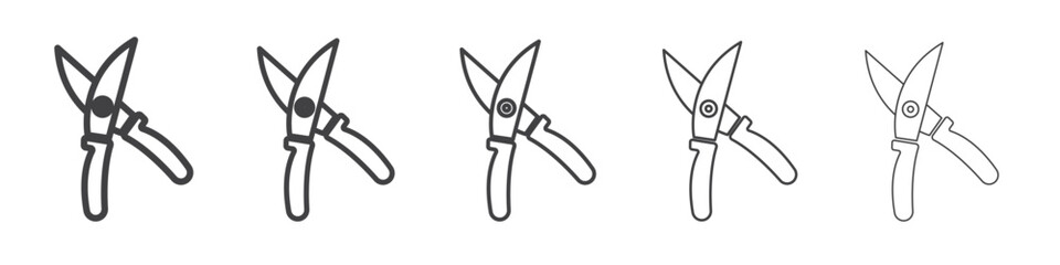 pruner icon outline ilustration vector symbol