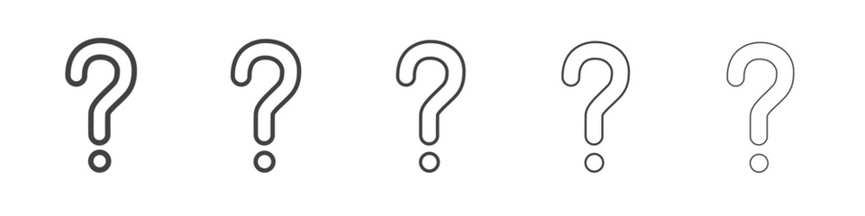 Question mark icon outline ilustration vector symbol