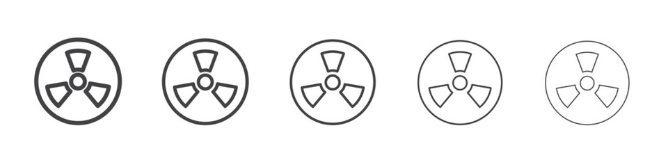 Obraz premium Radioactive icon outline ilustration vector symbol