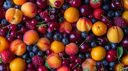 close up of a summer fruits, colorful fruits background, fruit wallpaper