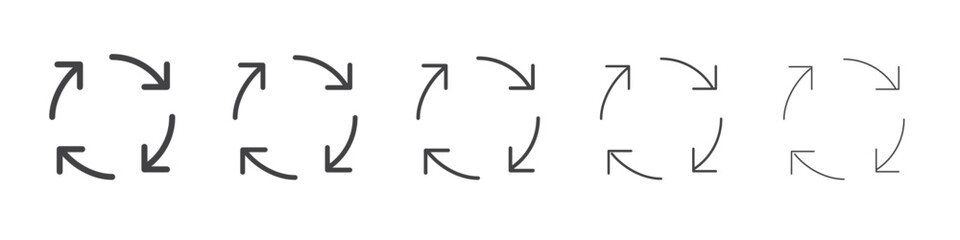 Refresh icon outline ilustration vector symbol
