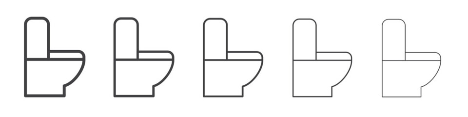 restroom toilet icon outline ilustration vector symbol