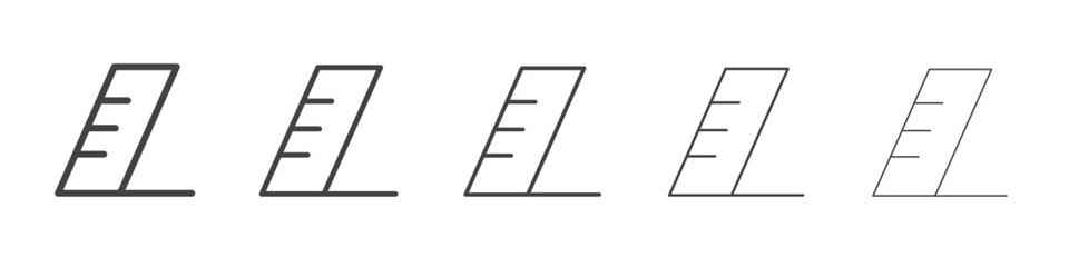 Ruler icon outline ilustration vector symbol