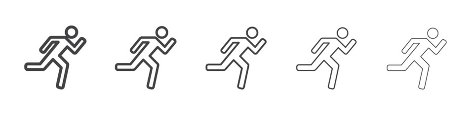 Runing icon outline ilustration vector symbol