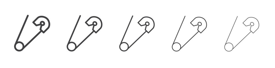 safety pin icon outline ilustration vector symbol