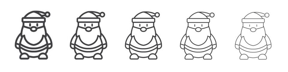 Santa Claus icon outline ilustration vector symbol